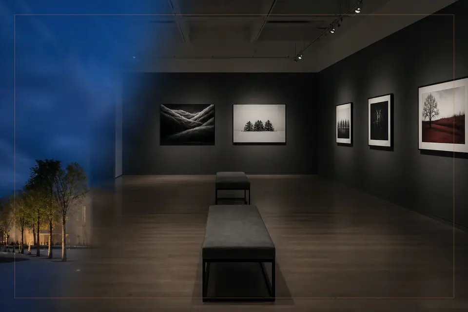 Redaktionelle Bildkomposition zur visuellen Kunst für den Guide zu Barber Institute of Fine Arts