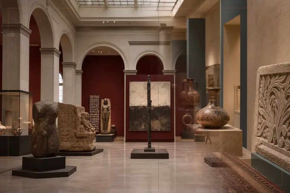 Composizione editoriale sulle arti visive per la guida di Bristol City Museum & Art Gallery