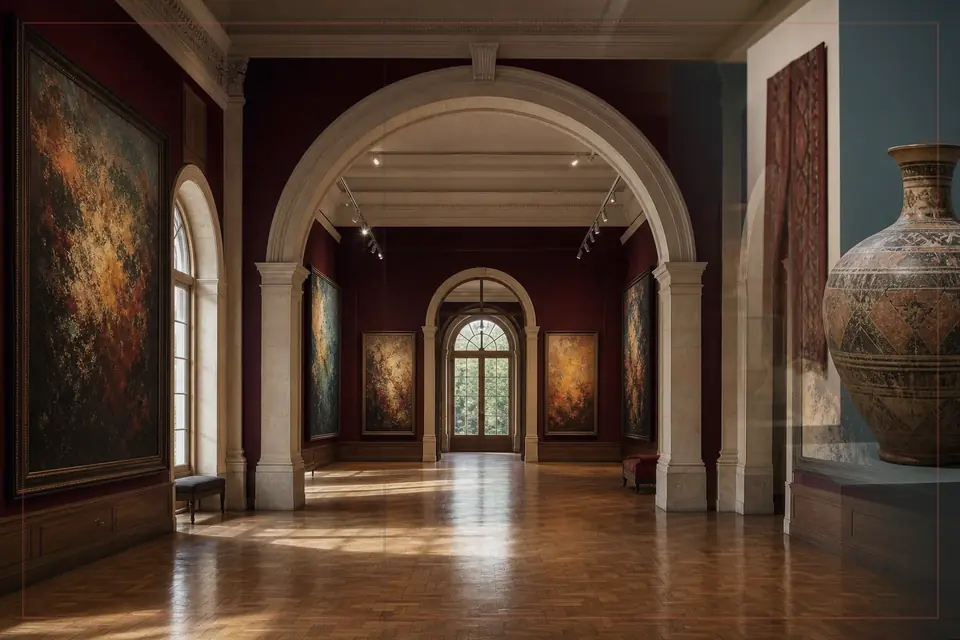 Redaktionelle Bildkomposition zur visuellen Kunst für den Guide zu Crocker Art Museum