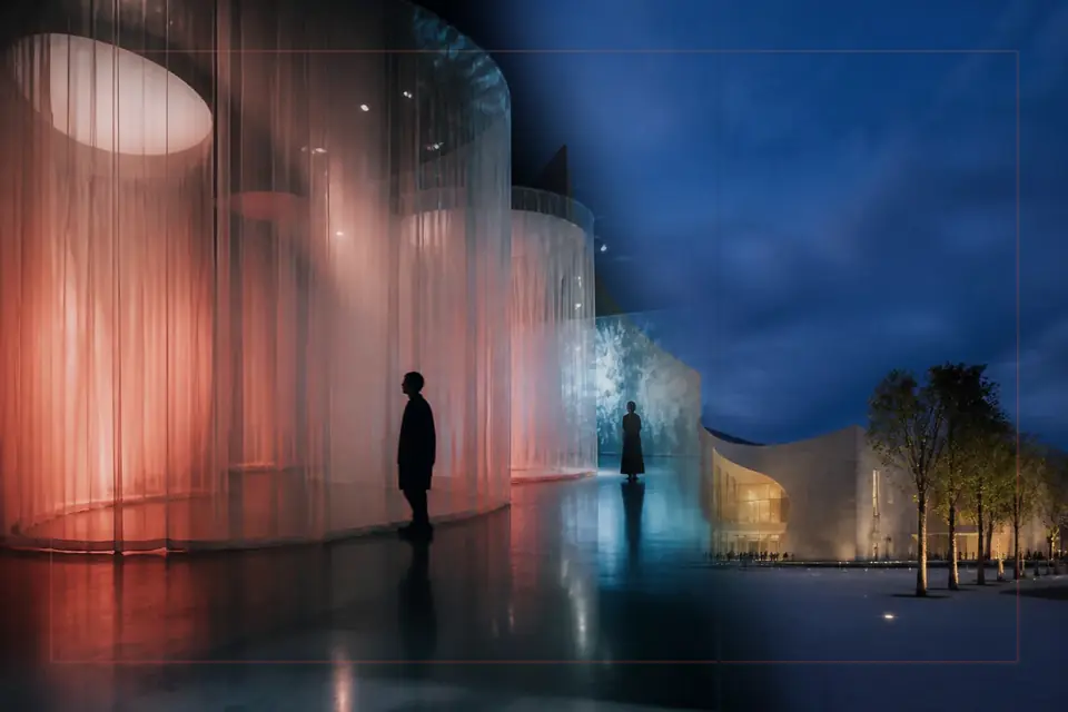 Composizione editoriale sulle arti visive per la guida di El Paso Museum of Art