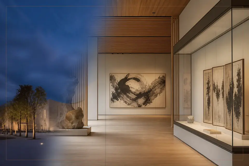 Fine Arts Museum Kharkiv 가이드를 위한 시각 예술 에디토리얼 구성