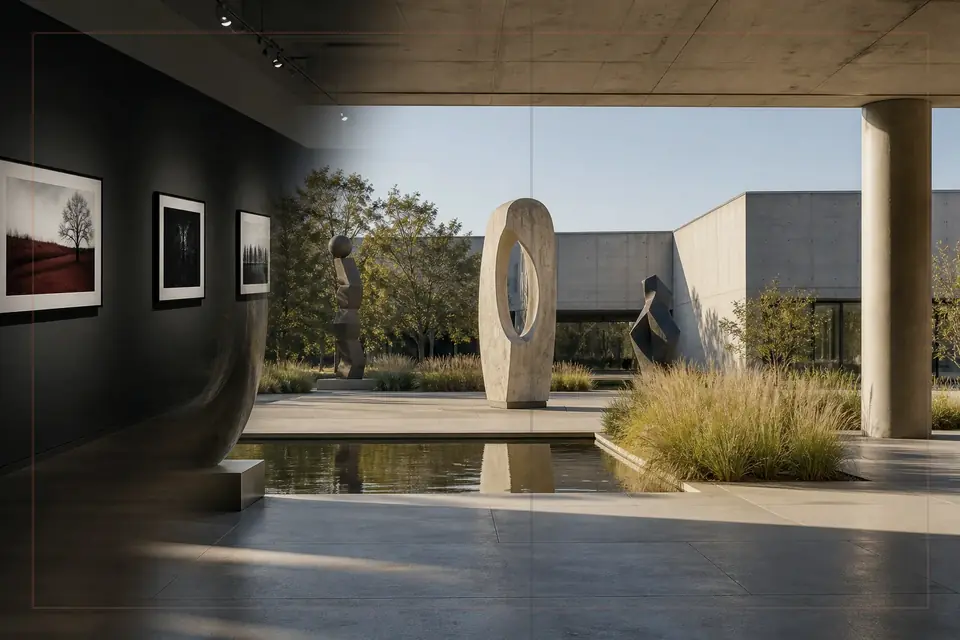 Composición editorial sobre artes visuales para la guía de Gemäldegalerie Alte Meister