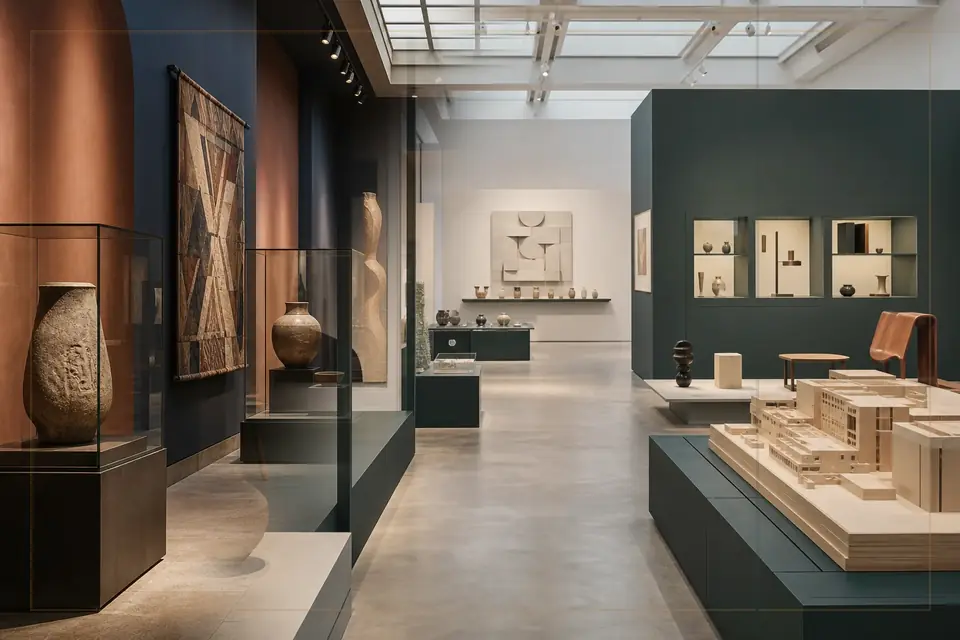 Editorial visual-arts composition for the Kansong Art Museum guide