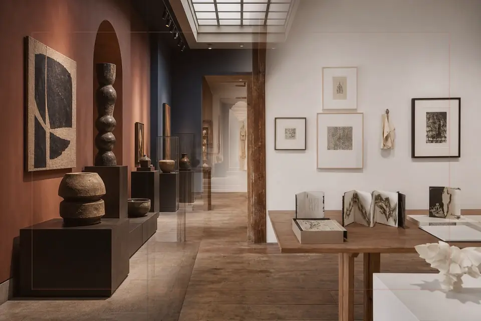 Composizione editoriale sulle arti visive per la guida di Kunsthalle Tübingen