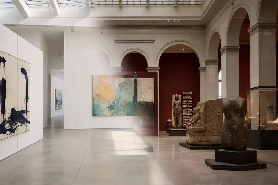 Composizione editoriale sulle arti visive per la guida di Kurpfälzisches Museum
