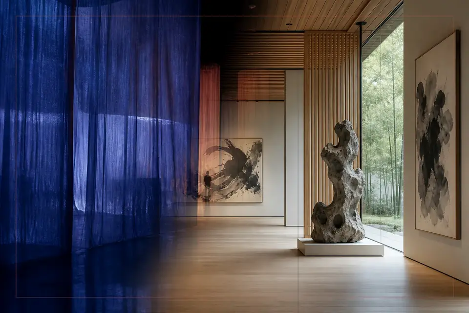 Redaktionelle Bildkomposition zur visuellen Kunst für den Guide zu M. H. de Young Memorial Museum