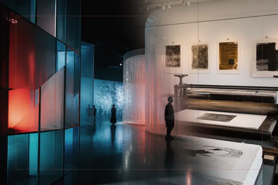 Editorial visual-arts composition for the Manchester Art Gallery guide
