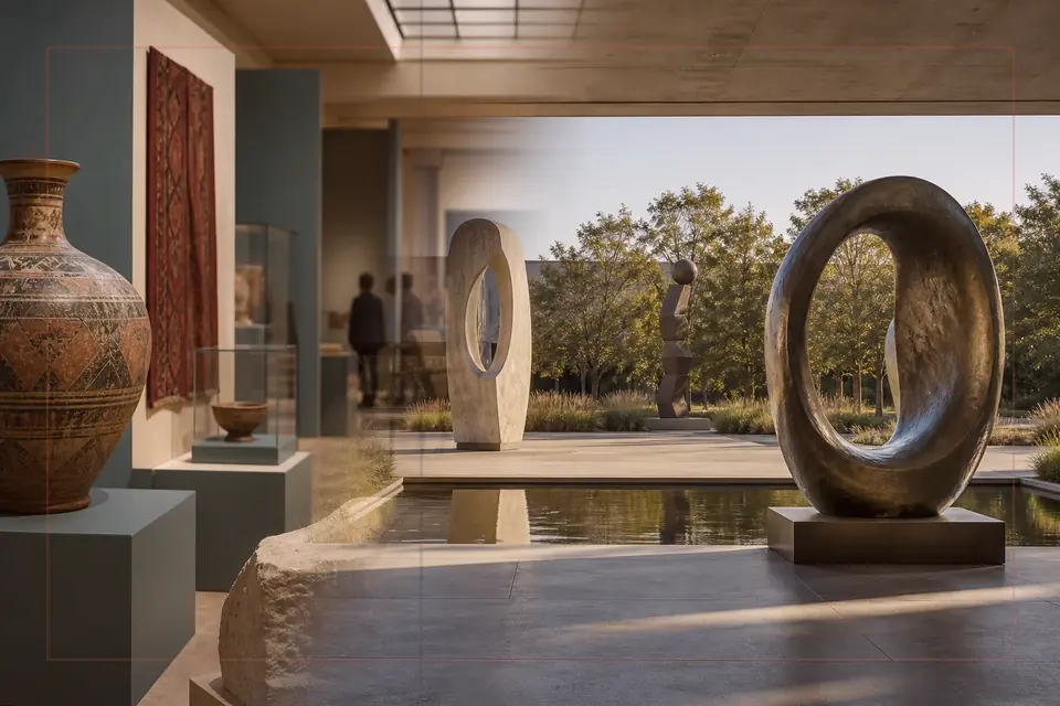 Editorial visual-arts composition for the Mildred Lane Kemper Art Museum guide