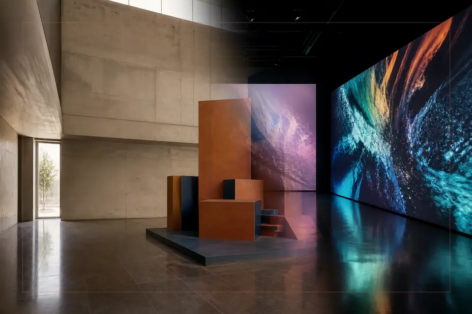 Composition éditoriale consacrée aux arts visuels pour le guide de Musée d'Art et d'Histoire du Judaïsme