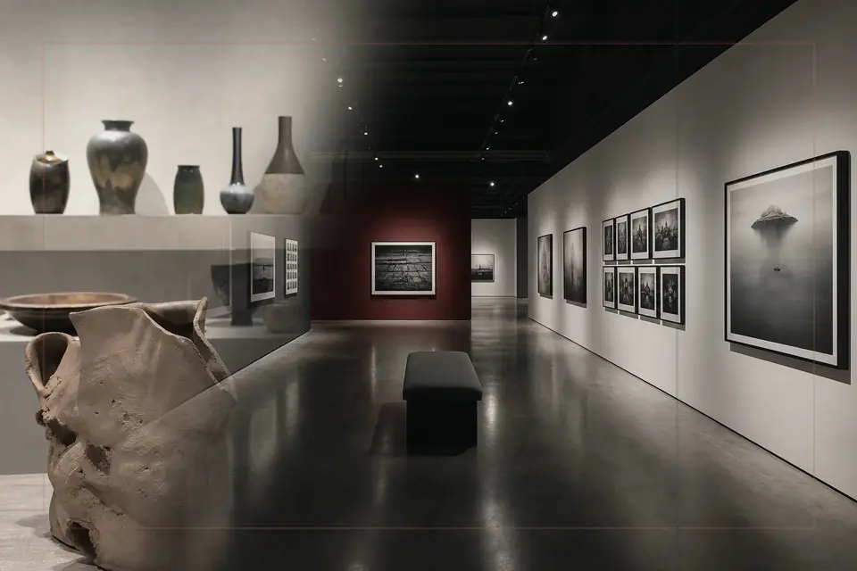 Composition éditoriale consacrée aux arts visuels pour le guide de Musée des Beaux-Arts de Strasbourg