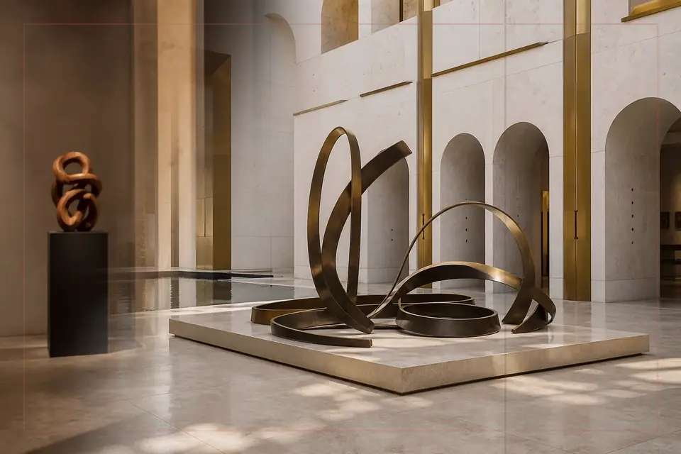 Composition éditoriale consacrée aux arts visuels pour le guide de Museo Nacional de Bellas Artes de Cuba