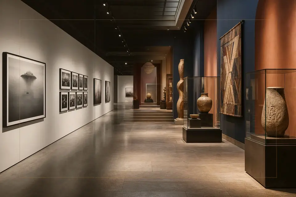 Composizione editoriale sulle arti visive per la guida di National Museum of Iran
