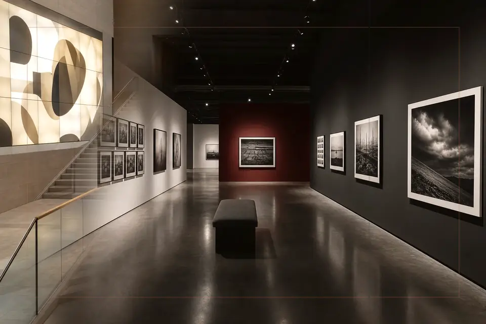 Composition éditoriale consacrée aux arts visuels pour le guide de Pinacoteca Ambrosiana