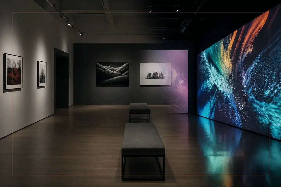 Composição editorial sobre artes visuais para o guia de Schirn Kunsthalle Frankfurt