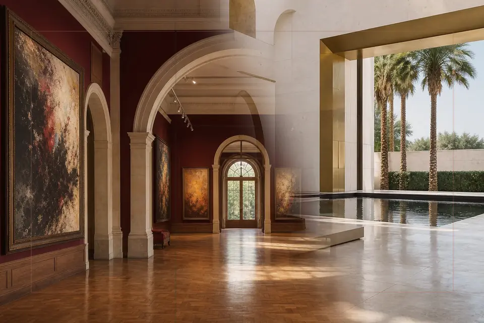 Redaktionelle Bildkomposition zur visuellen Kunst für den Guide zu York Art Gallery
